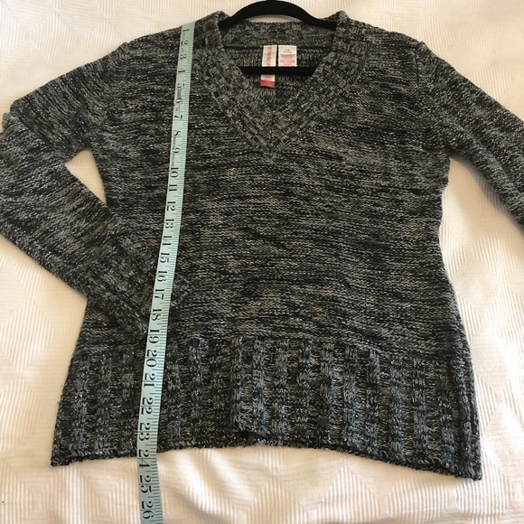 NOBO Gray Sparkly V-neck Sweater - Picture 4 of 8